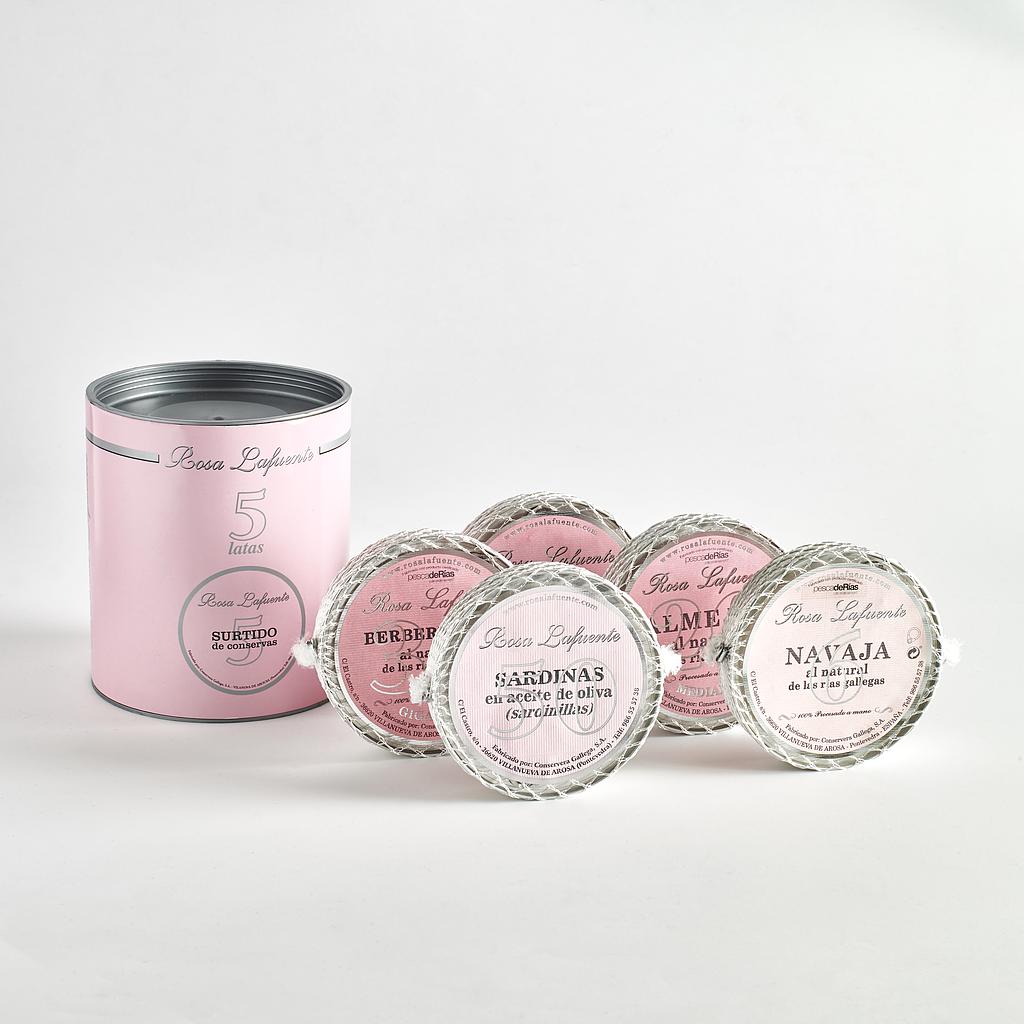 5 excelence gourment cans in elegant box